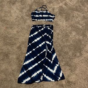 Crop top and skirt set